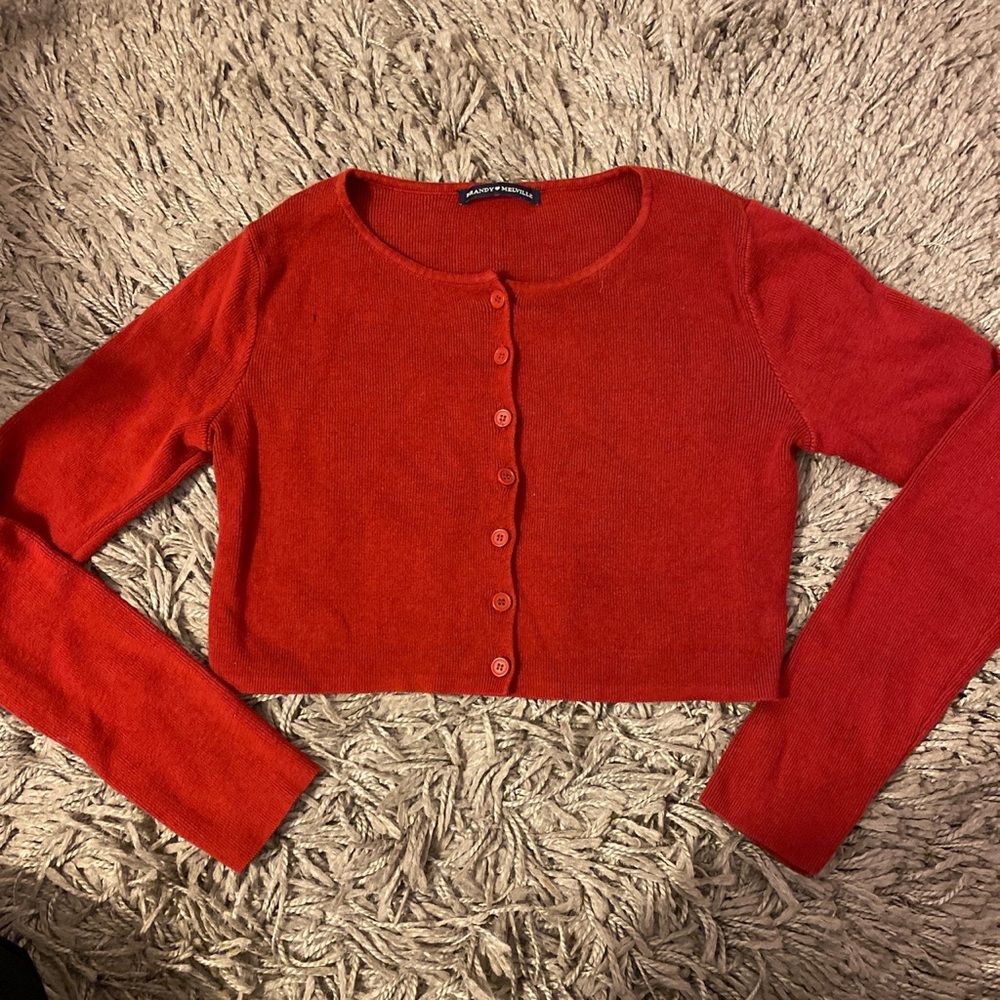 Red Athelia Knit top